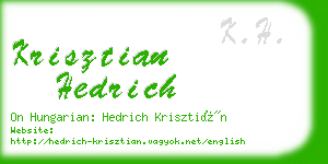 krisztian hedrich business card